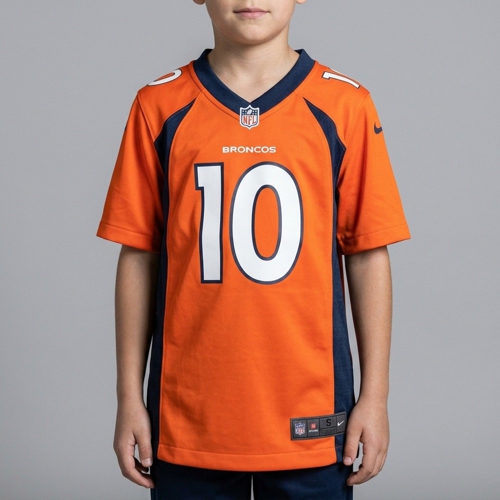 Nike Jersey Kids Small Orange Excellent Denver Broncos Jerry Jeudy 10 NFL